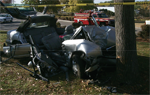 Crash caused by excessive speed!