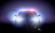 Police Car Lights at Night